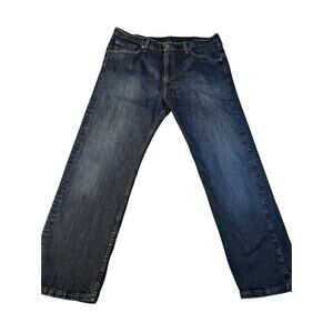 Levis 505 Jeans 38x30 Regular Fit Straight Leg Dark Wash Denim Mens Jeans